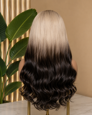 5x5 Glueless High Ombre #4/Blonde Ombré Wig Soft Blonde Highlights