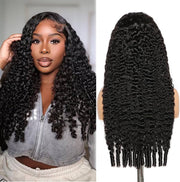 Premium Burmese Curly Human Hair 13x6 HD Lace Front Wig with Bleached Knots
