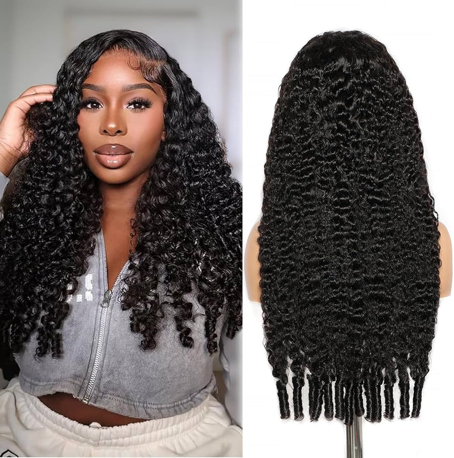 Premium Burmese Curly Human Hair 13x6 HD Lace Front Wig with Bleached Knots