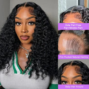 Premium Burmese Curly Human Hair 13x6 HD Lace Front Wig with Bleached Knots