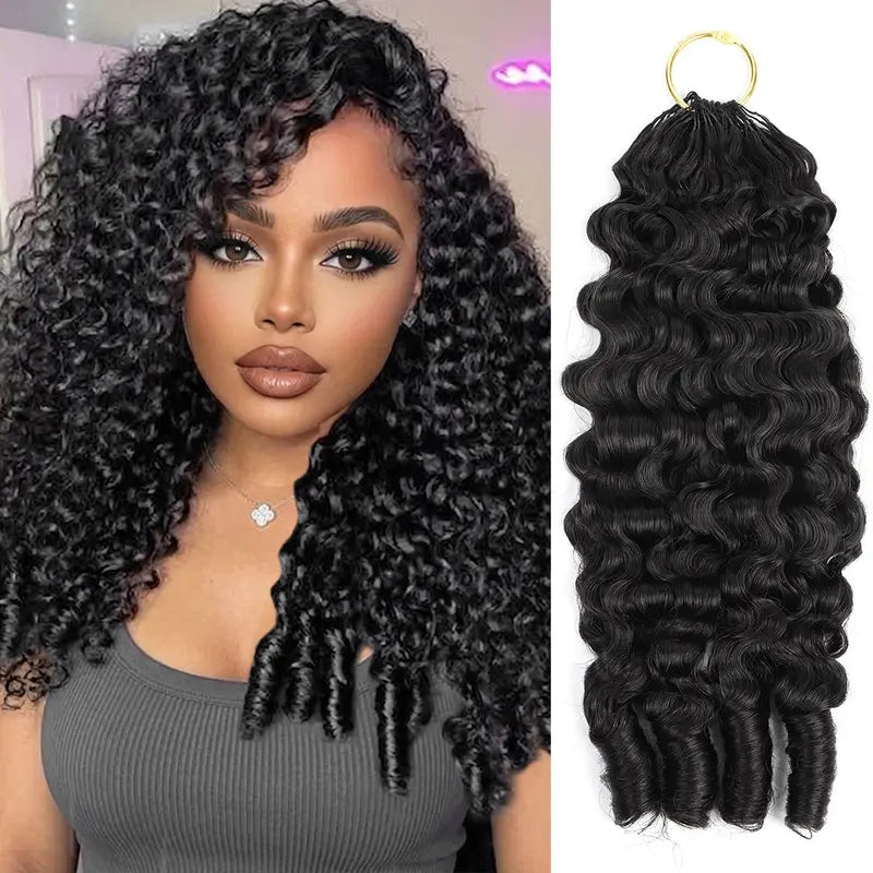 Burmese Curly Crochet Human Hair For Mircale Knots 50G/Bundle Feather Human Hair For Boho Braids